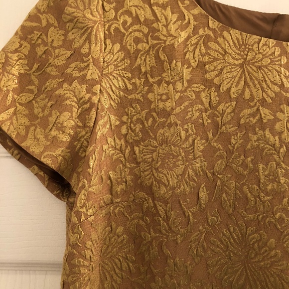 J. Crew Gold Floral Jacquard Top - Picture 4 of 6